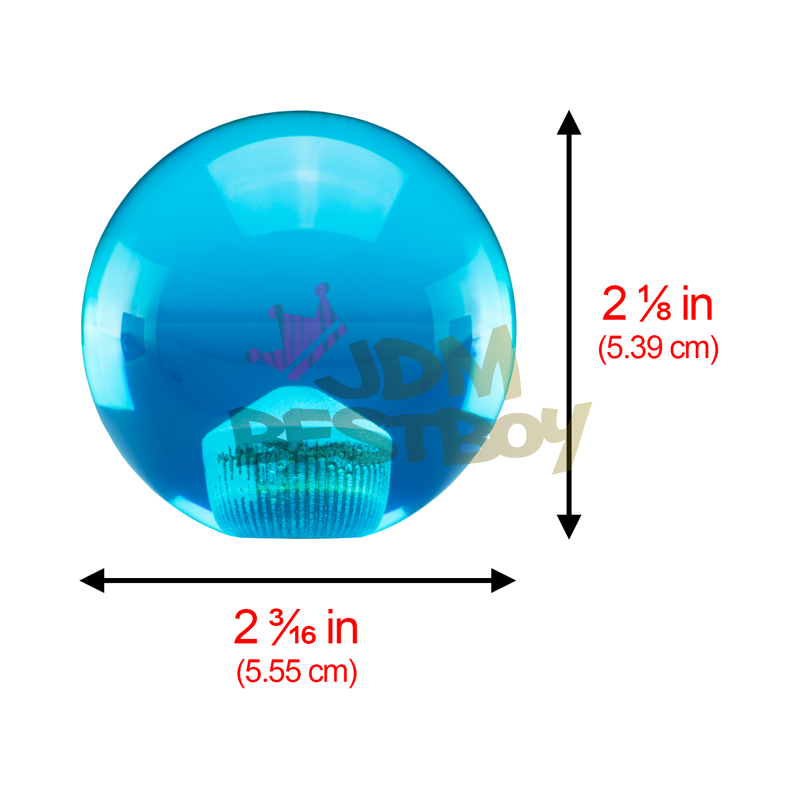 Jdmbestboy Universal Blue Dragon Ball Z 6 Star 54mm Shift Knob With Adapters Will Fit Most