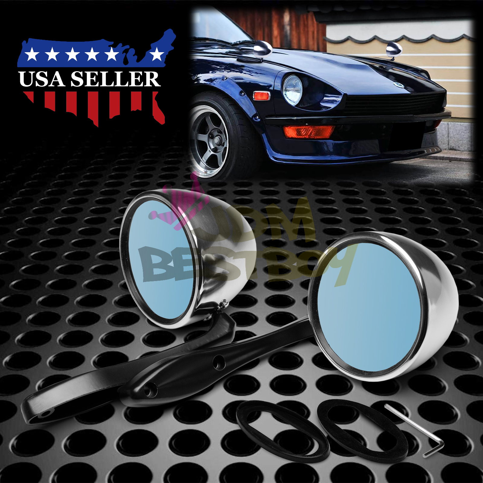 Universal Classic Chrome Hotrod Bullet Muscle Car Vintage Fender Side