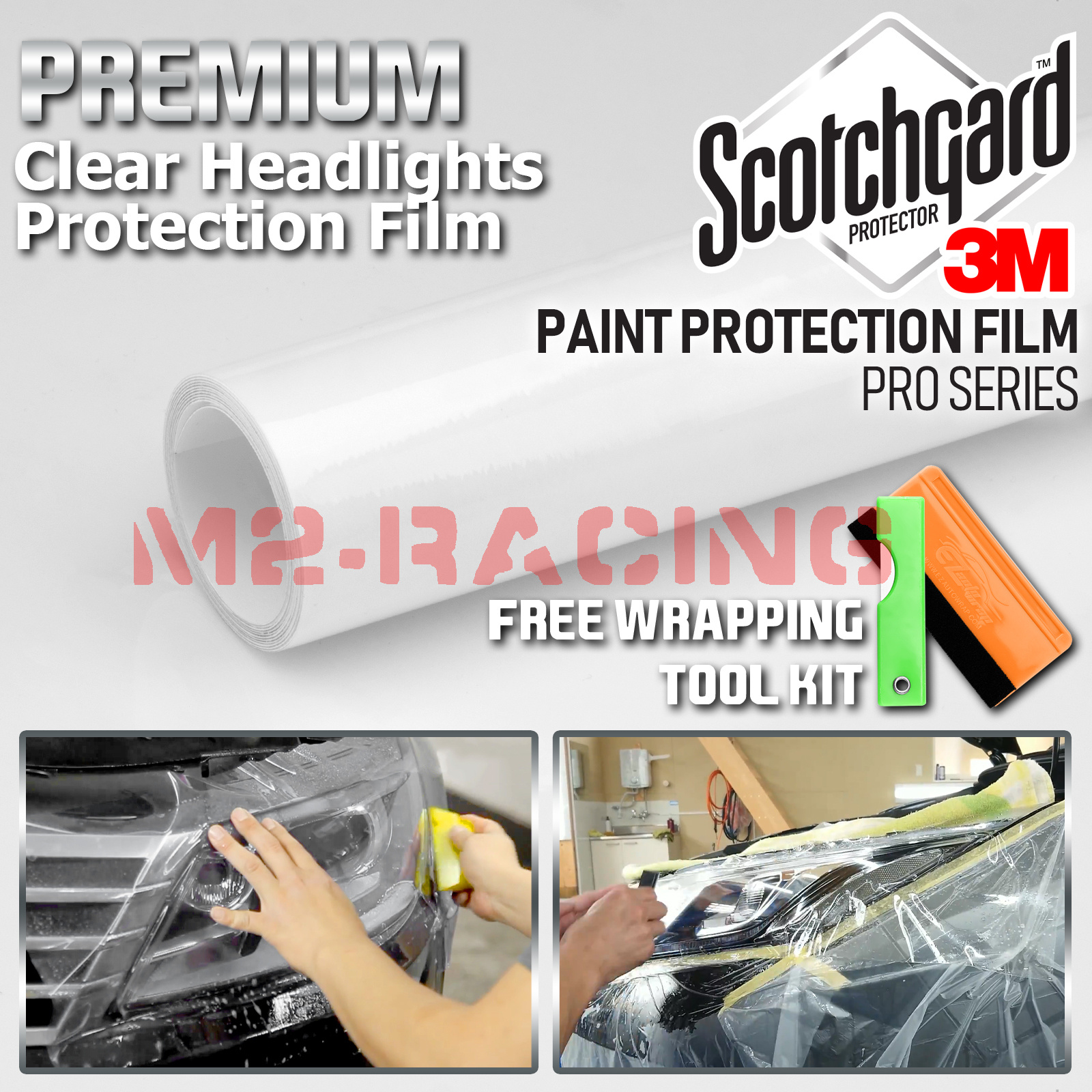 *3M Pro Series Clear Protection Film Headlight Taillight Fog Light Vinyl Wrap