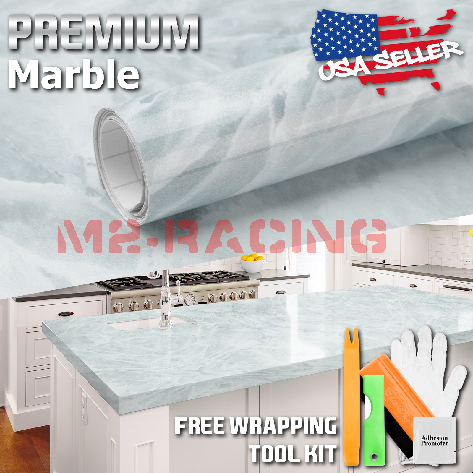 Premium Marble Granite Look Vinyl Wrap Sticker Contact Paper Home