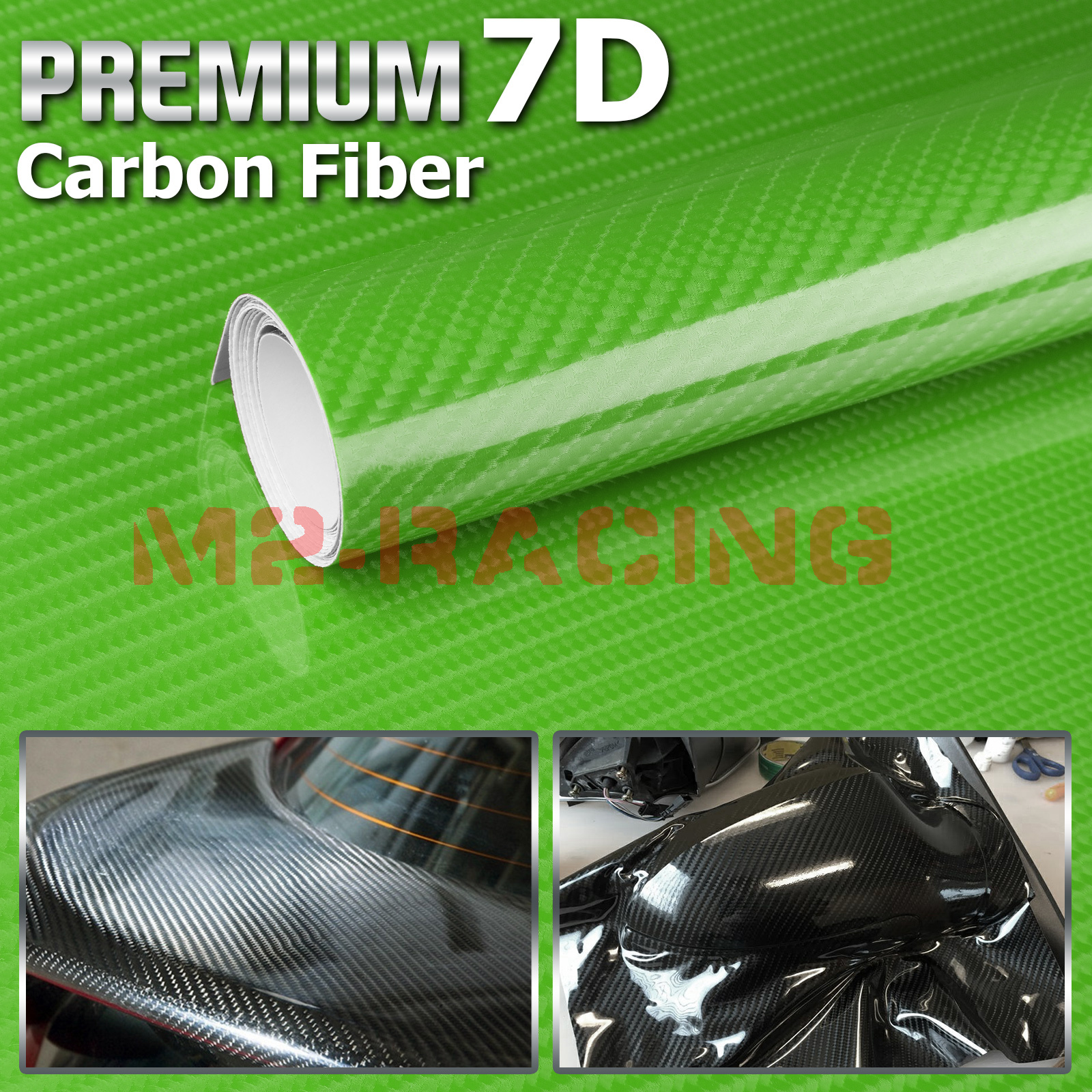 HIGH GLOSS 6D Premium Carbon Fiber Vinyl Film Wrap Bubble Free Air Release 
