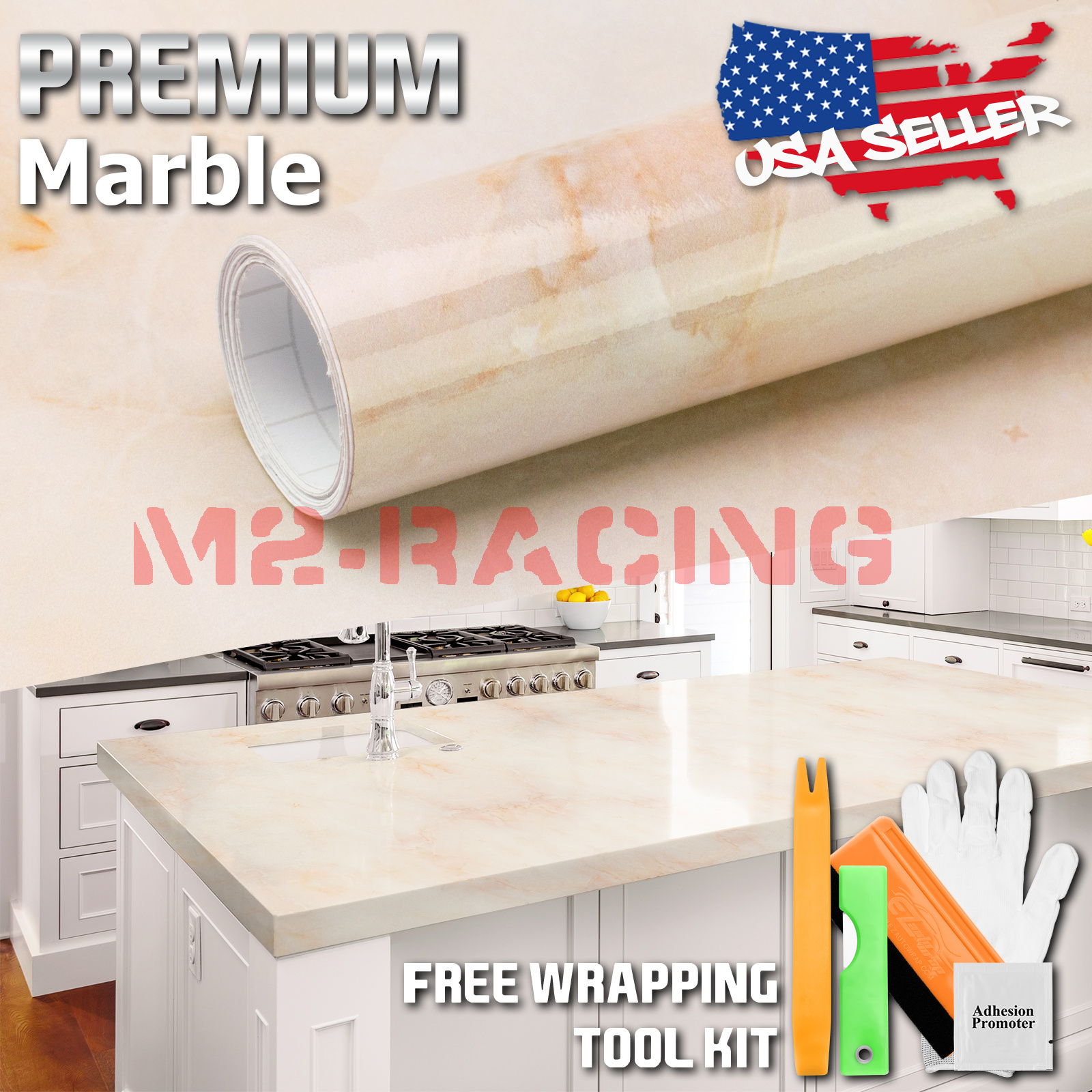 *Premium Marble Granite Look Vinyl Wrap Sticker Contact Paper Home Kitchen #10