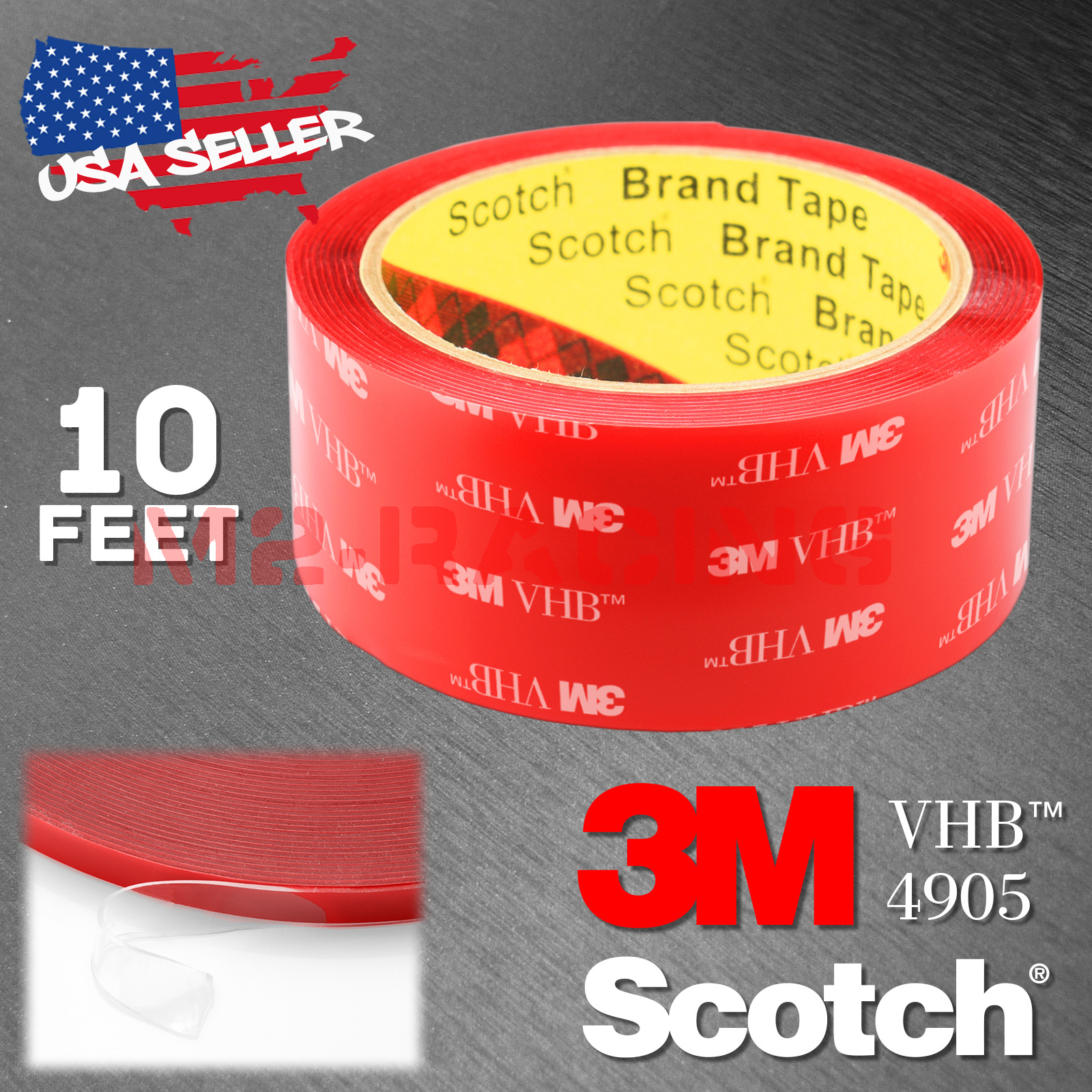 Genuine 3m Vhb 4905 Clear Double Sided Tape Mounting Automotive 40mmx10ft Ebay