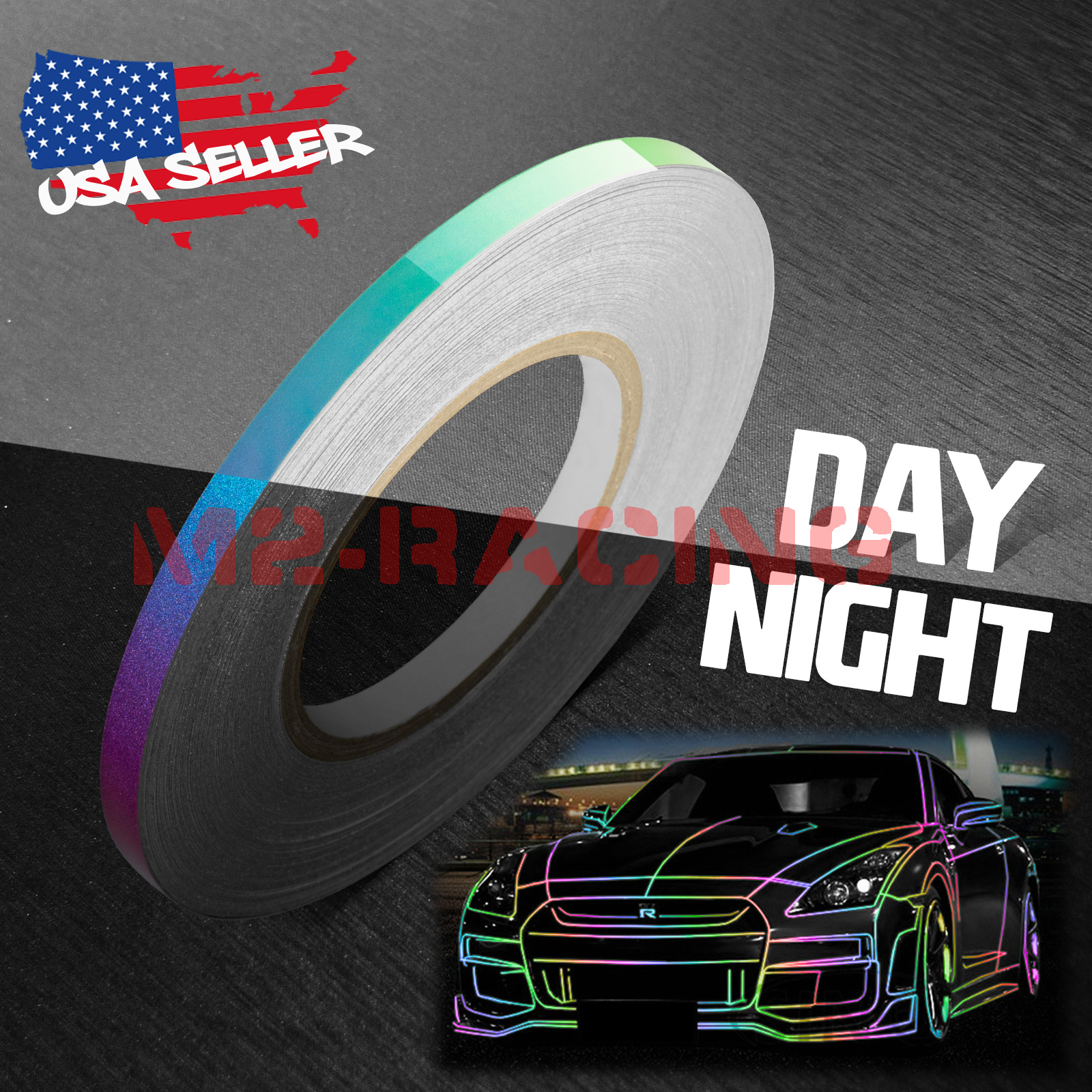 Blue Reflective Tape Safety Self Adhesive Striping Sticker 150FT Roll 1Cm