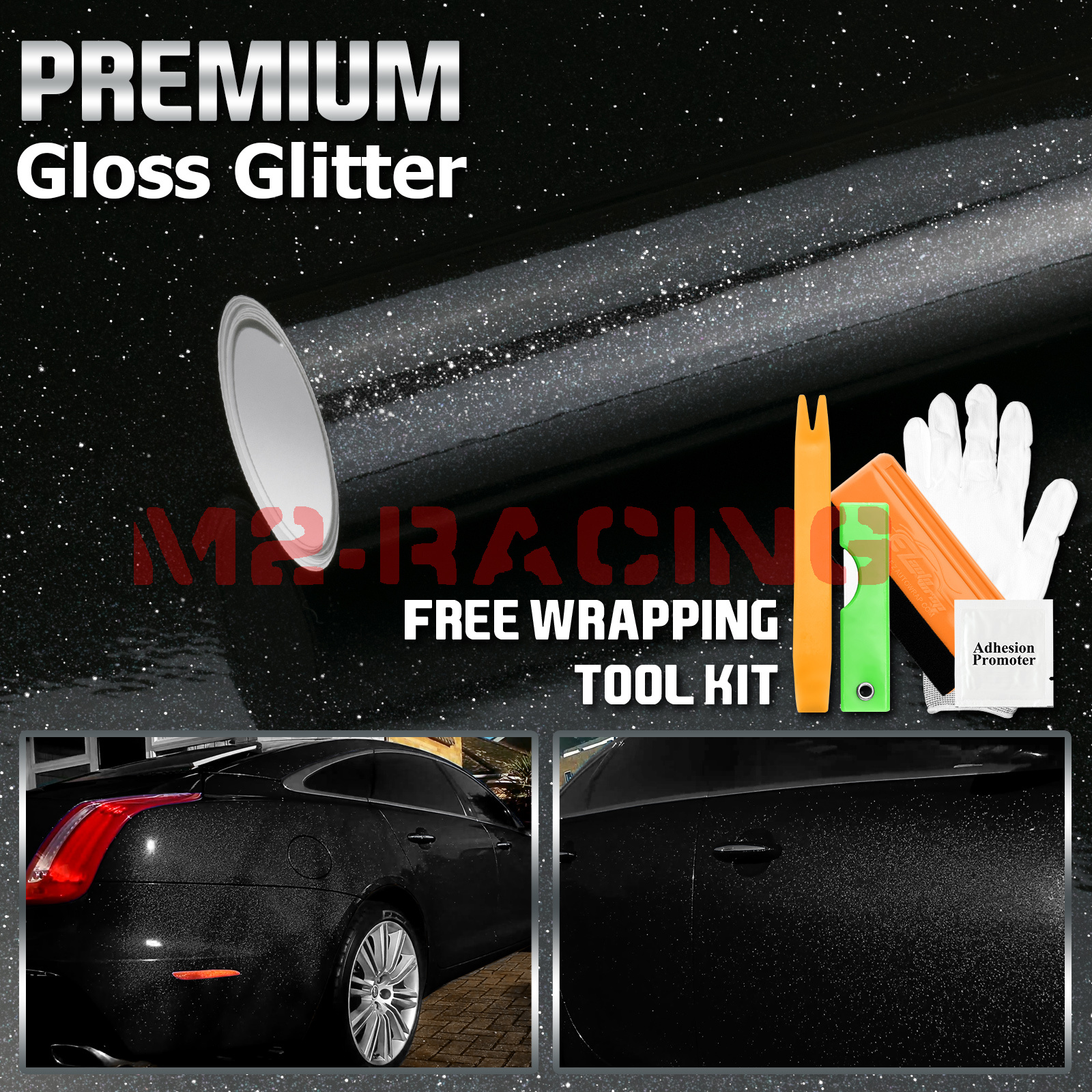 36/"x60/" Premium Gloss Black Vinyl Wrap Sticker Decal 3rd Paint Protection Film