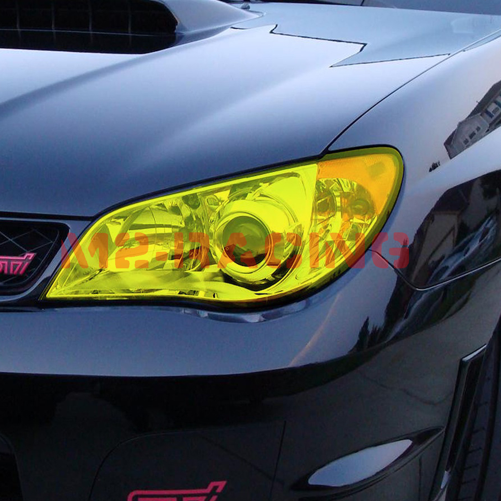 Free Tool Kit 12x12 1FT x 1FT Glossy Dark Blue Headlight Taillight Fog Light Side Marker Vinyl Tint Film Self Adhesive