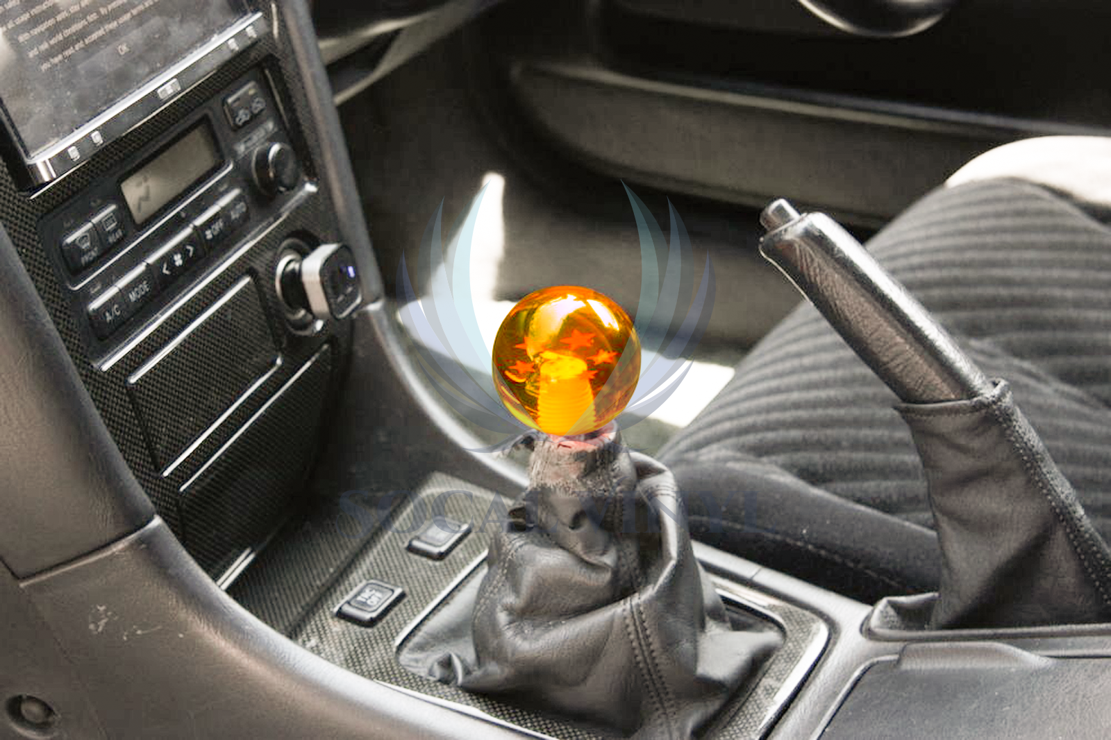 Orange Dragon Ball Shift Knob Shifter with Adapter Universal Manual