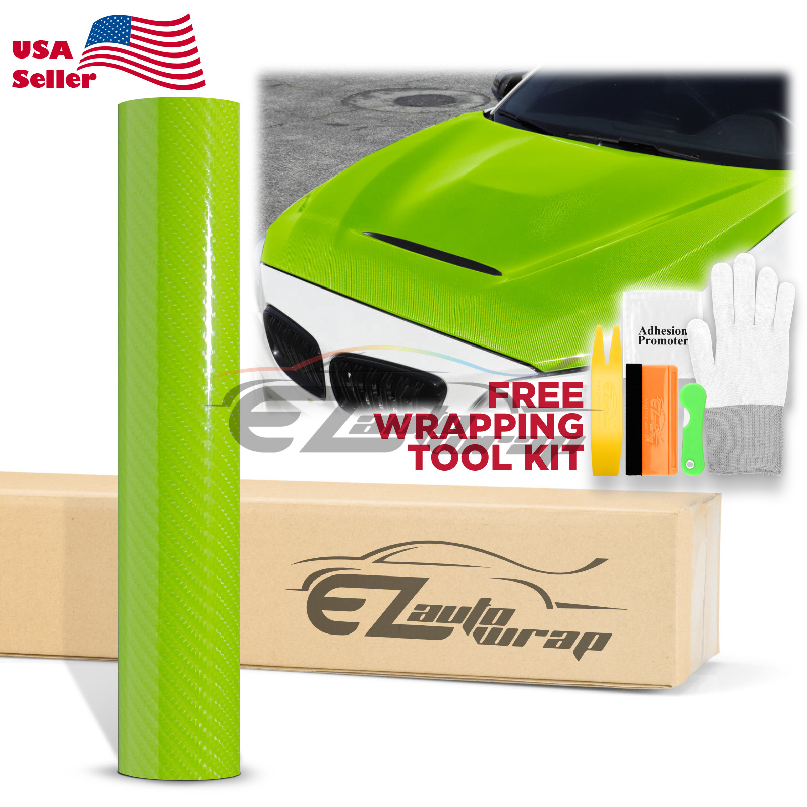 7D Premium High Gloss Carbon Fiber Vinyl Wrap Bubble Free Air Release Decal 6D - Picture 65 of 95