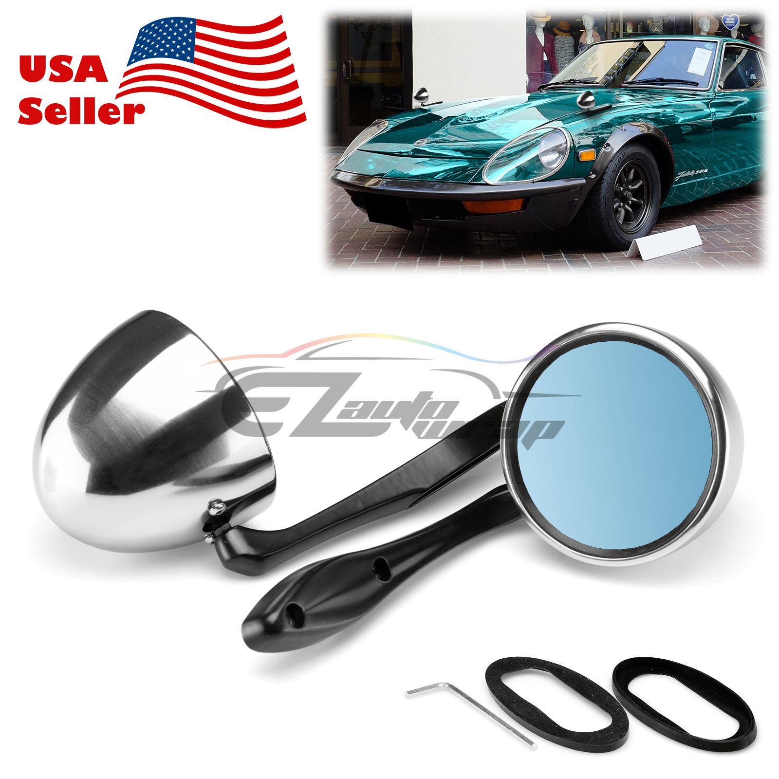 Universal Classic Chrome Hotrod Bullet Muscle Car Vintage Fender Side