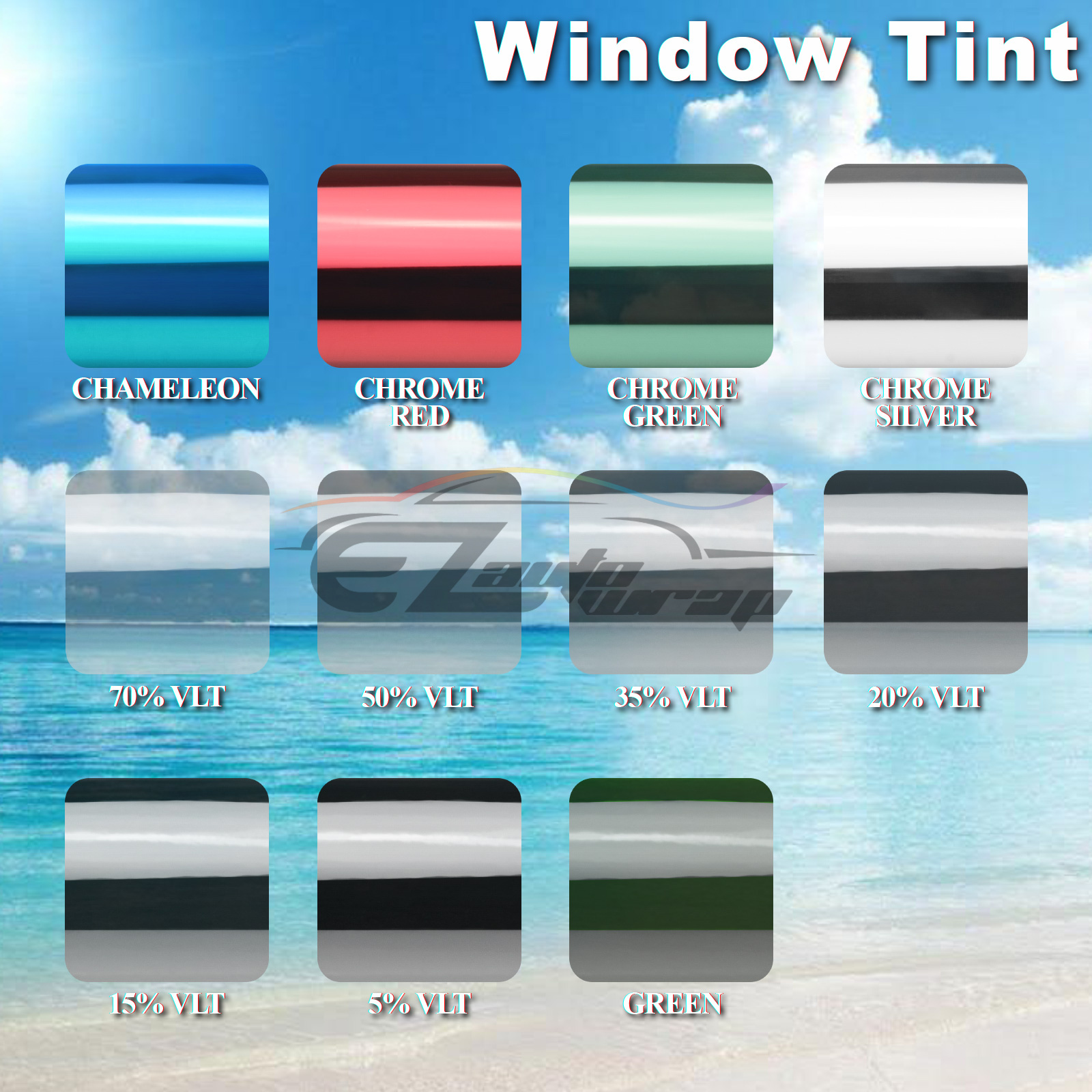 thumbnail image 2 of EZAUTOWRAP 20x120 Inch 15% VLT Charcoal Black Window Tint Film Roll - Scratch Resistant 2 of 5