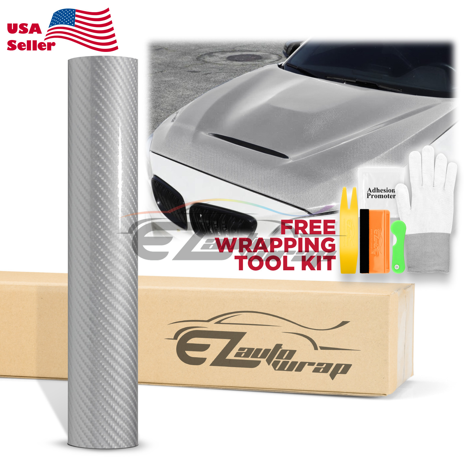 7D Premium High Gloss Carbon Fiber Vinyl Wrap Bubble Free Air Release Decal 6D - Picture 25 of 95