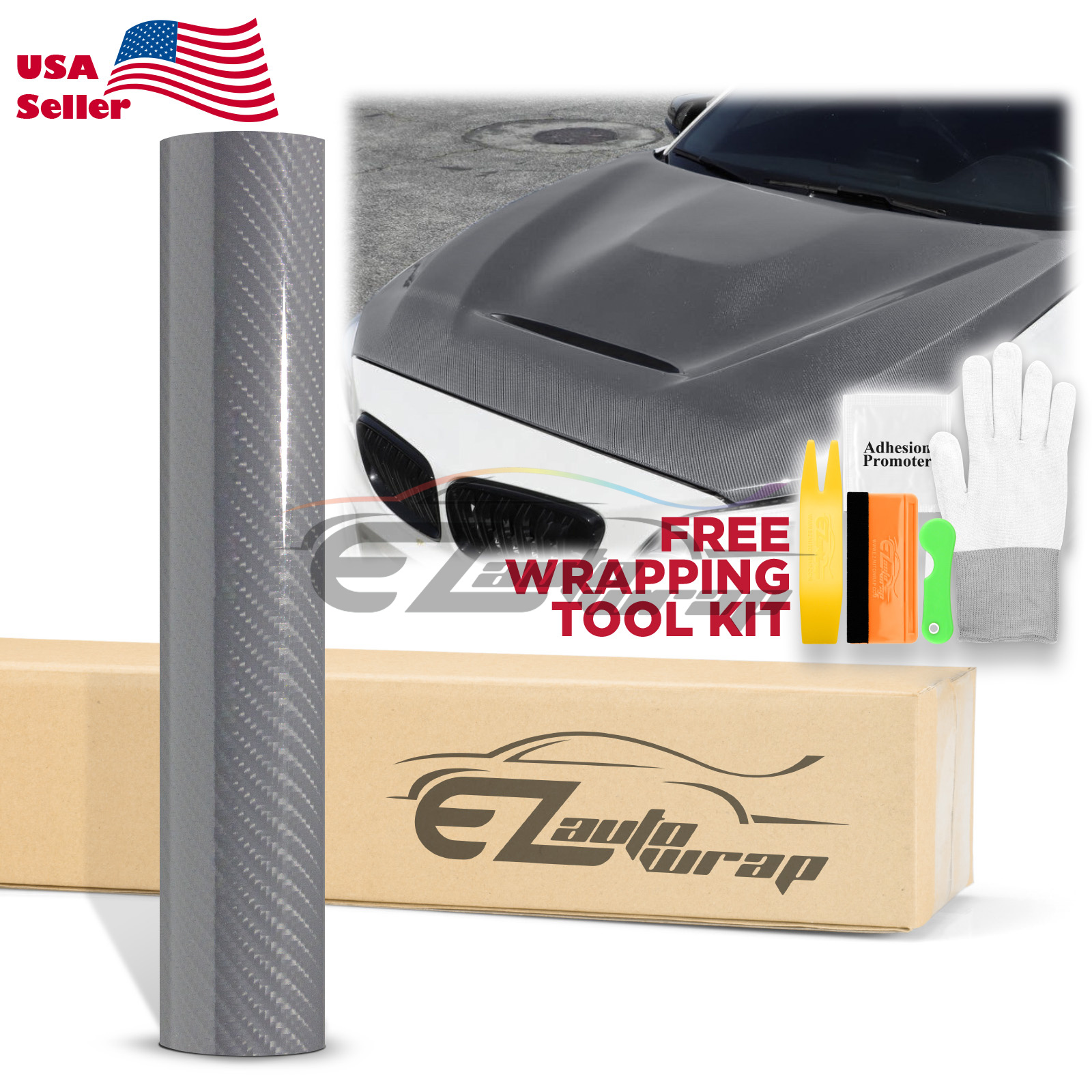 7D Premium High Gloss Carbon Fiber Vinyl Wrap Bubble Free Air Release Decal 6D - Picture 55 of 95