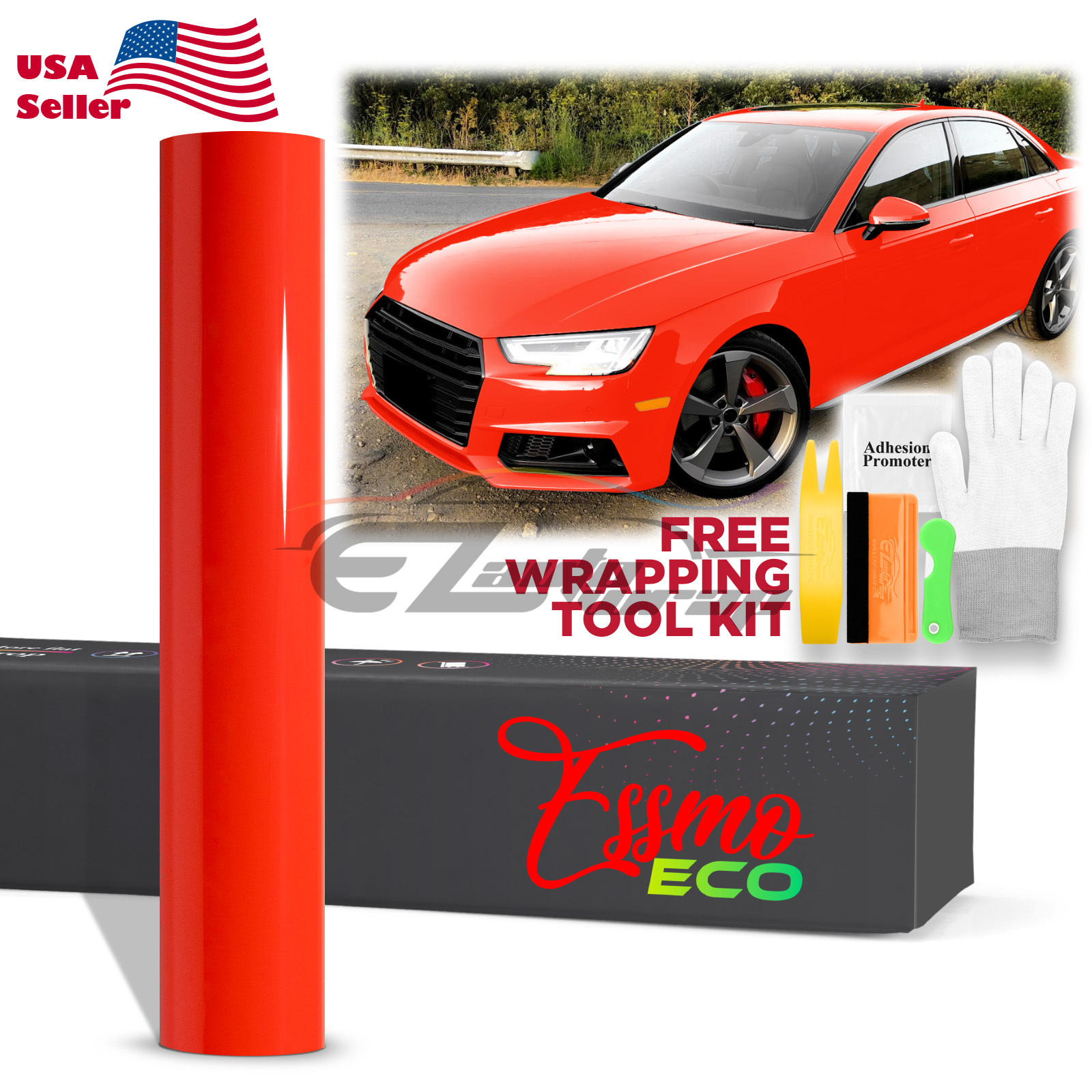 PPF Racing Red Gloss Color Vinyl Paint Protection Film Scratch Shield Auto  Wrap