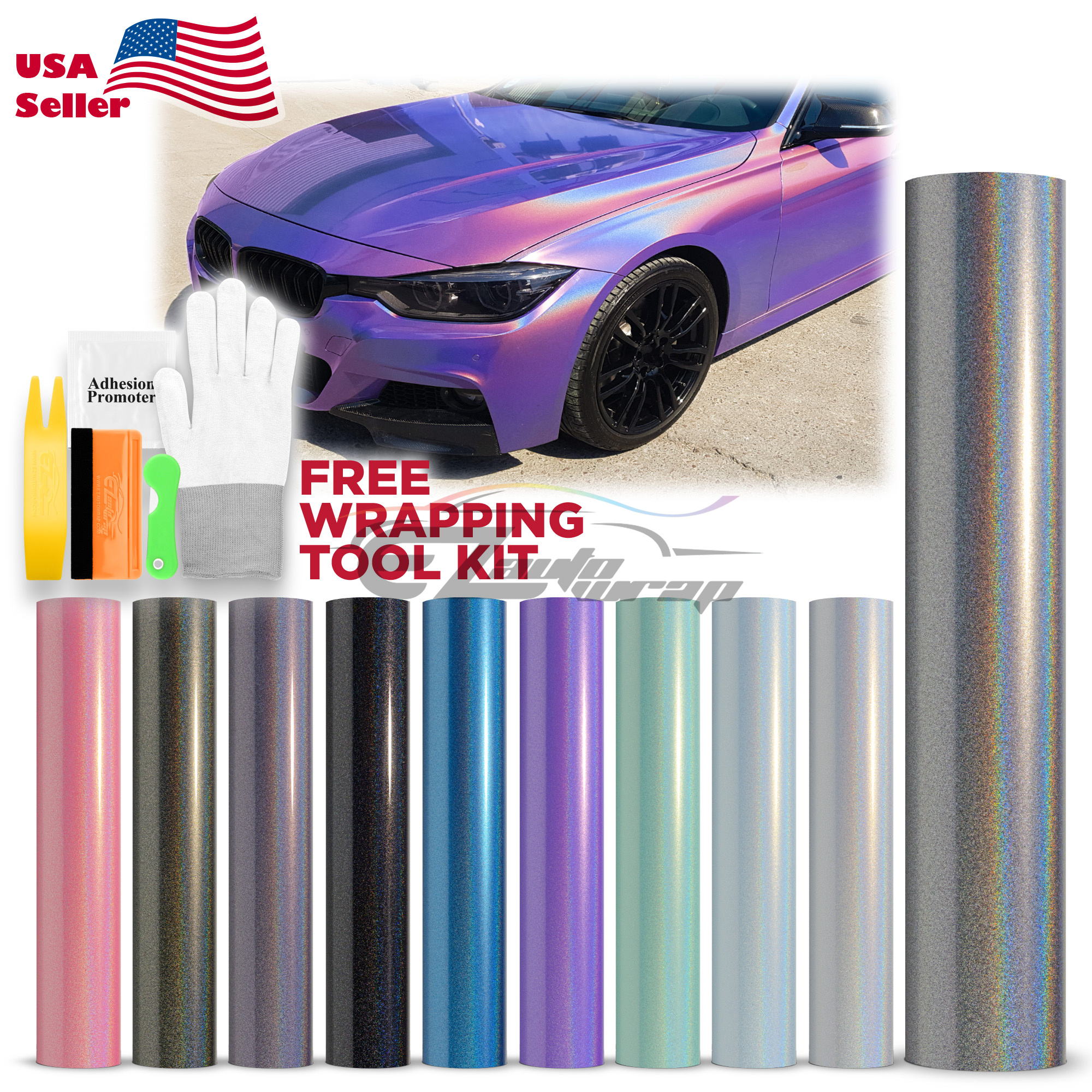 【テレビで話題】 Flip Laser Gloss Vinyl Holographic Rainbow Glossy Metallic その他