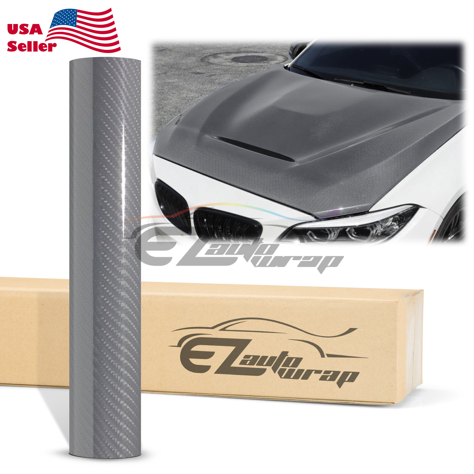 7D Premium High Gloss Carbon Fiber Vinyl Wrap Bubble Free Air Release Decal 6D - Picture 46 of 95