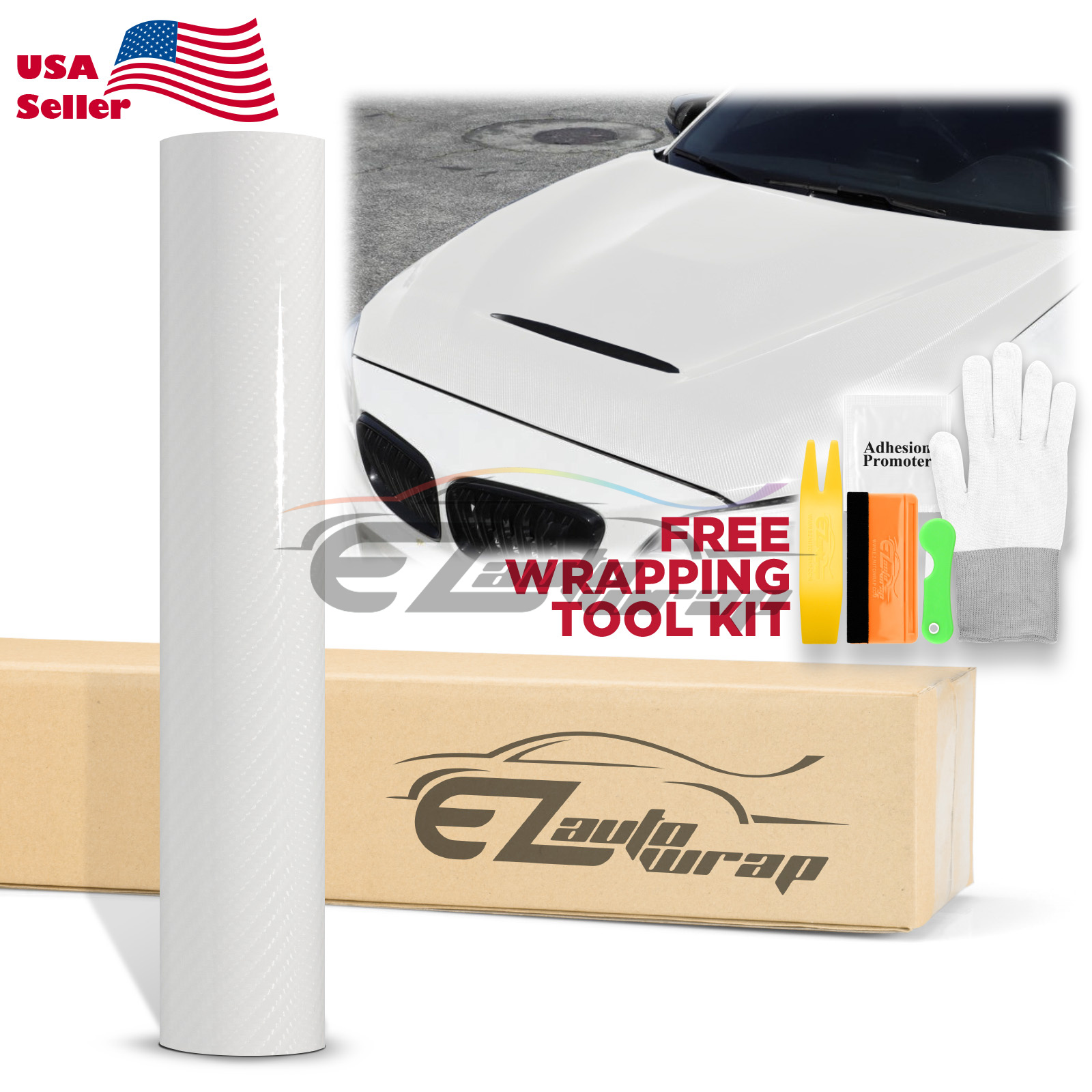 7D Premium High Gloss Carbon Fiber Vinyl Wrap Bubble Free Air Release Decal 6D - Picture 95 of 95