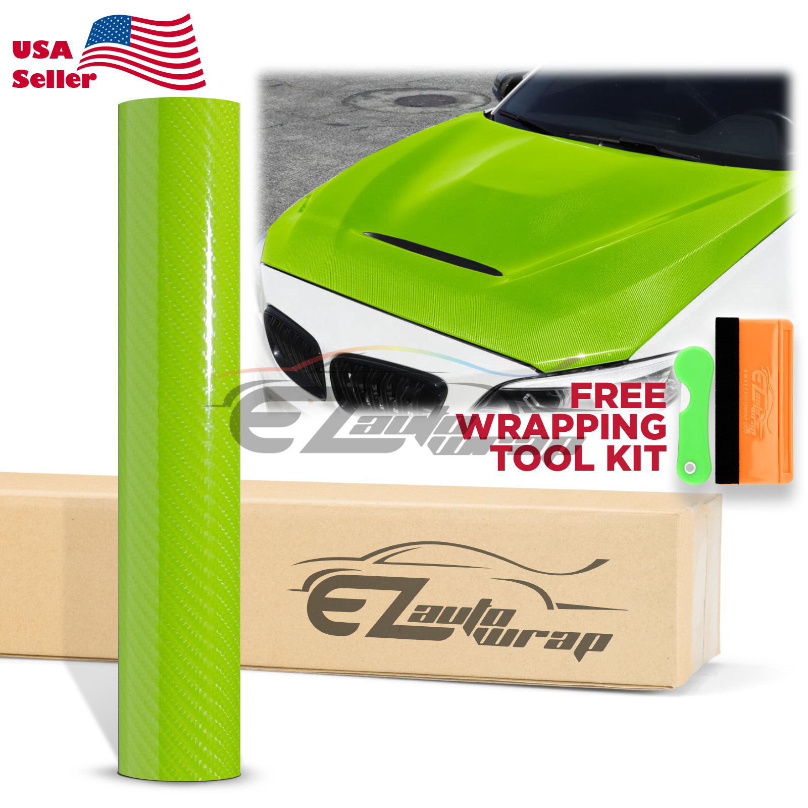 7D Premium High Gloss Carbon Fiber Vinyl Wrap Bubble Free Air Release Decal 6D - Picture 64 of 95