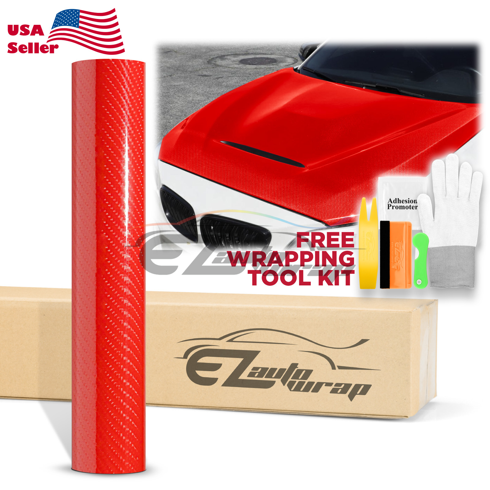 7D Premium High Gloss Carbon Fiber Vinyl Wrap Bubble Free Air Release Decal 6D - Picture 35 of 95