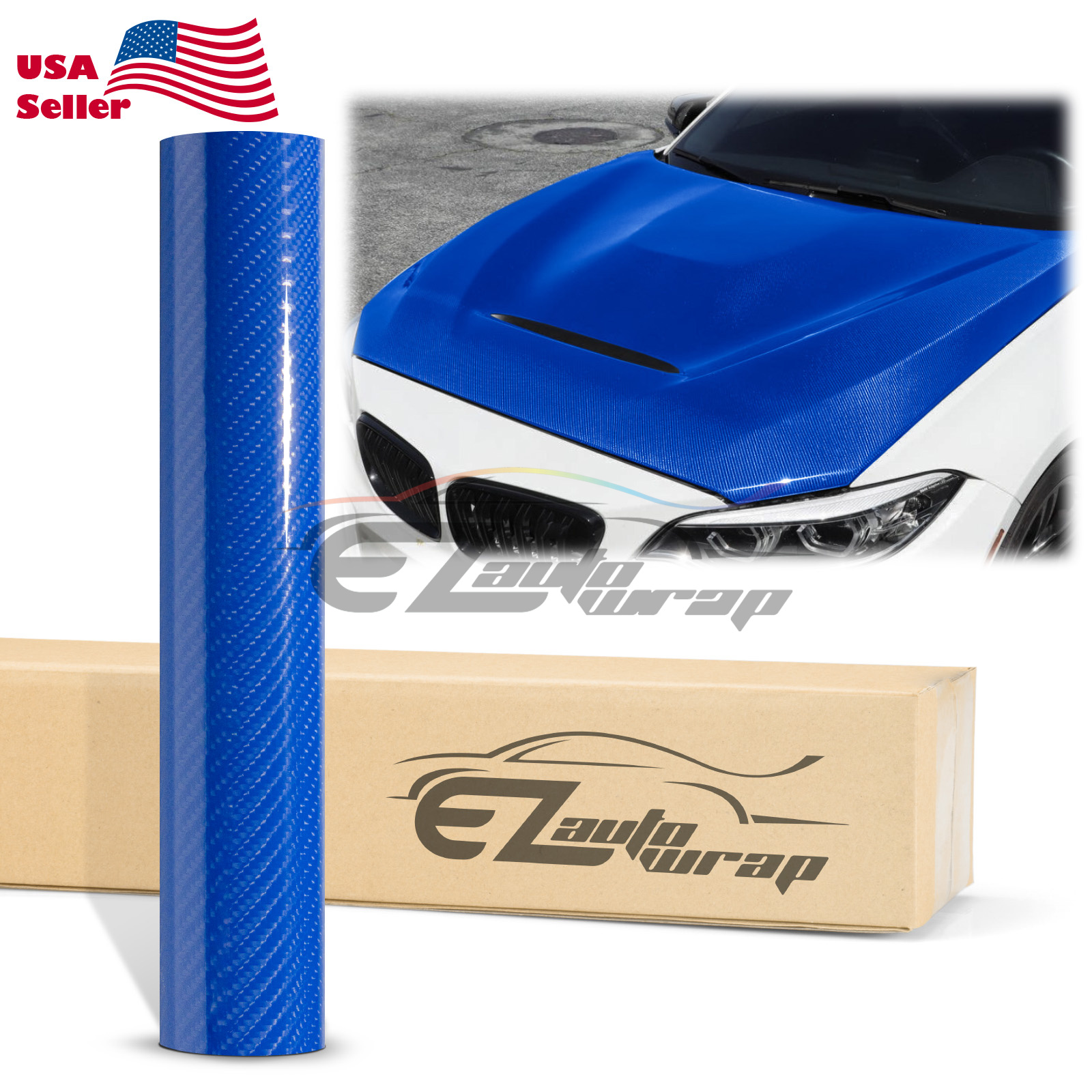 7D Premium High Gloss Carbon Fiber Vinyl Wrap Bubble Free Air Release Decal 6D - Picture 36 of 95