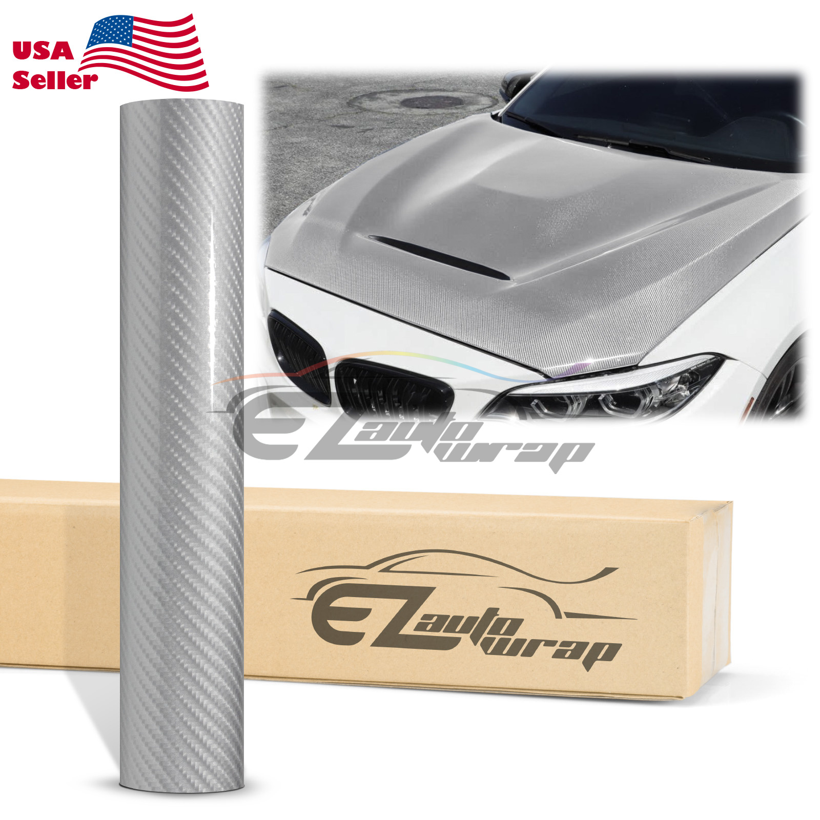 7D Premium High Gloss Carbon Fiber Vinyl Wrap Bubble Free Air Release Decal 6D - Picture 16 of 95