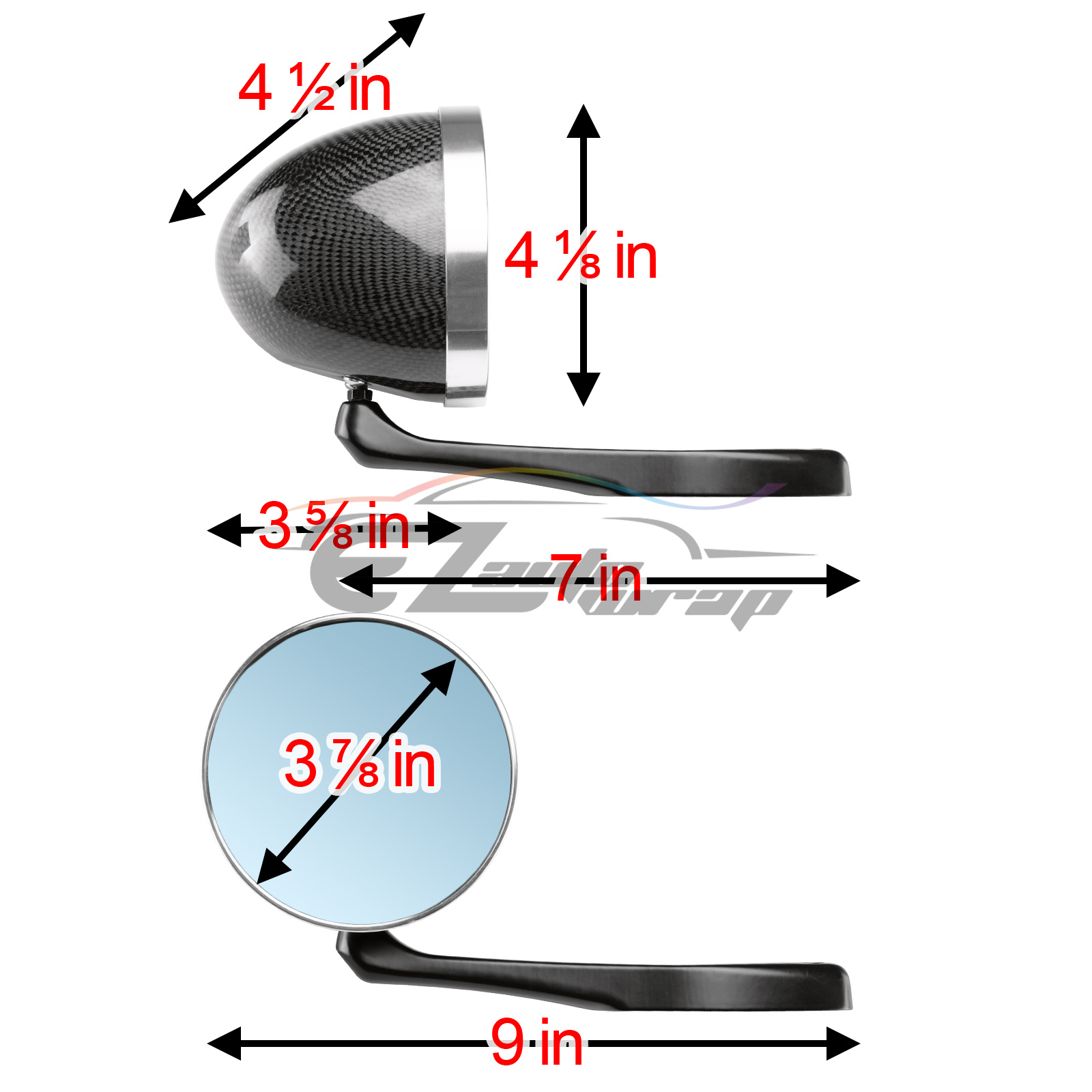 Universal Real Carbon Fiber Hotrod Bullet Muscle Car Vintage Fender