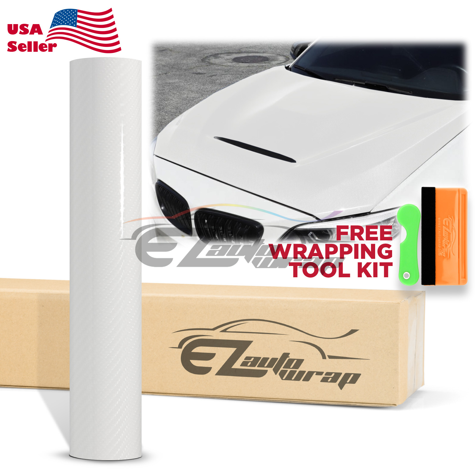 7D Premium High Gloss Carbon Fiber Vinyl Wrap Bubble Free Air Release Decal 6D - Picture 94 of 95