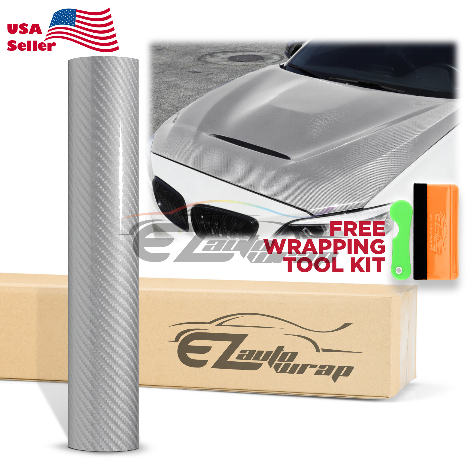 7D Premium High Gloss Carbon Fiber Vinyl Wrap Bubble Free Air Release Decal 6D - Picture 24 of 95