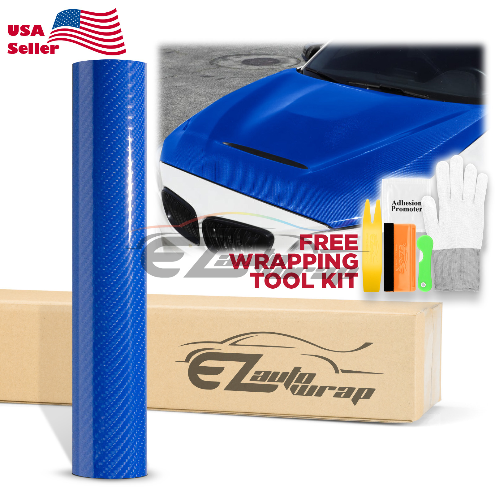7D Premium High Gloss Carbon Fiber Vinyl Wrap Bubble Free Air Release Decal 6D - Picture 45 of 95