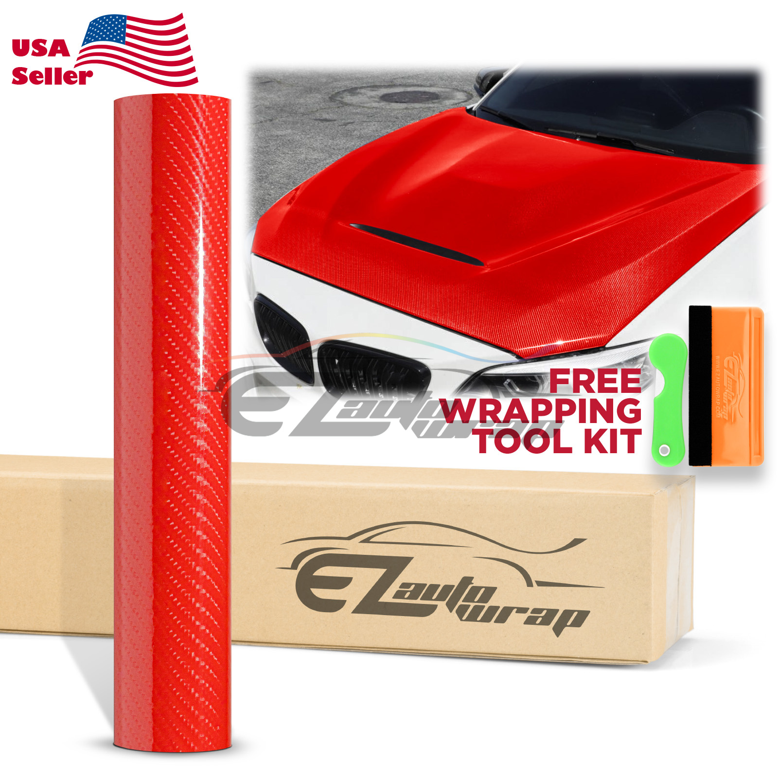7D Premium High Gloss Carbon Fiber Vinyl Wrap Bubble Free Air Release Decal 6D - Picture 34 of 95