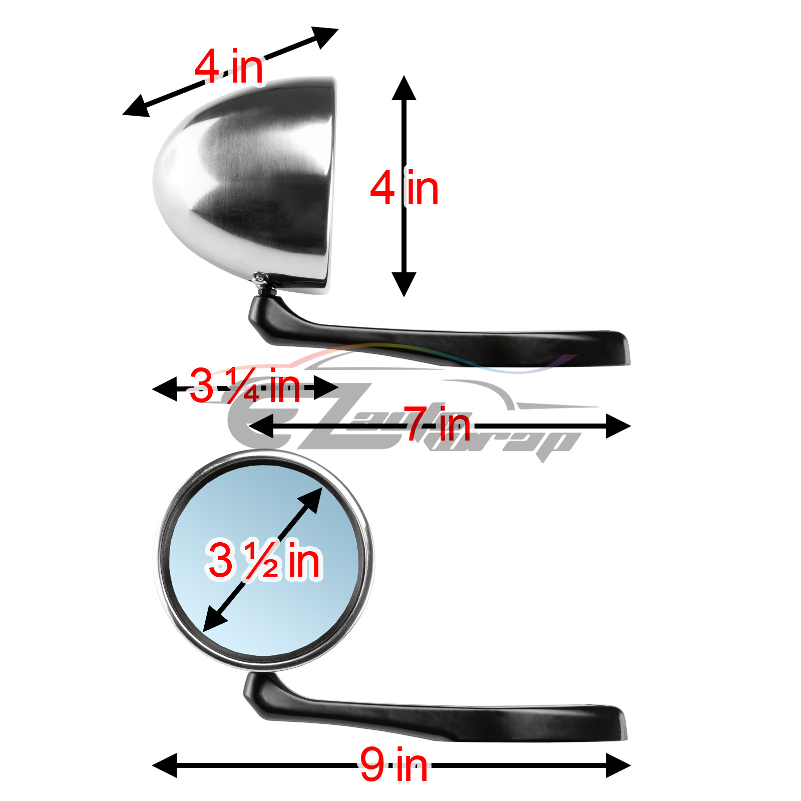 Universal Classic Chrome Hotrod Bullet Muscle Car Vintage Fender Side