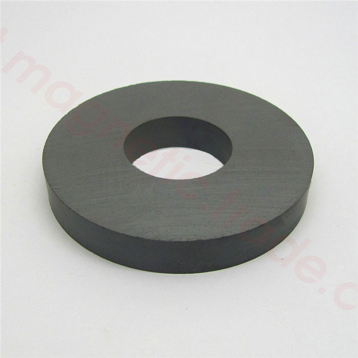 Dia:60mm Thick:10mm Hole:32mm Round Disc Magnet Ferrite Y30BH Black Magnets