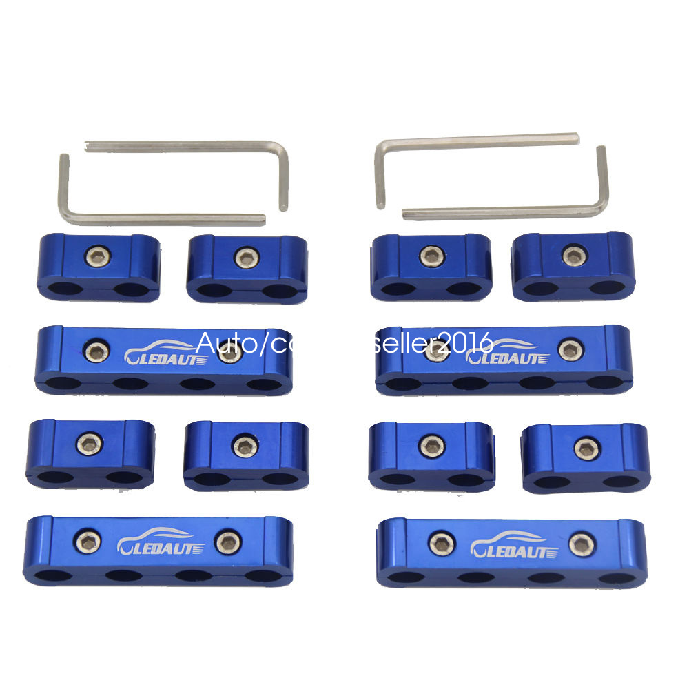 12PCS Spark Plug Wire Separator Divider Engine Aluminum Spark Plug Wire