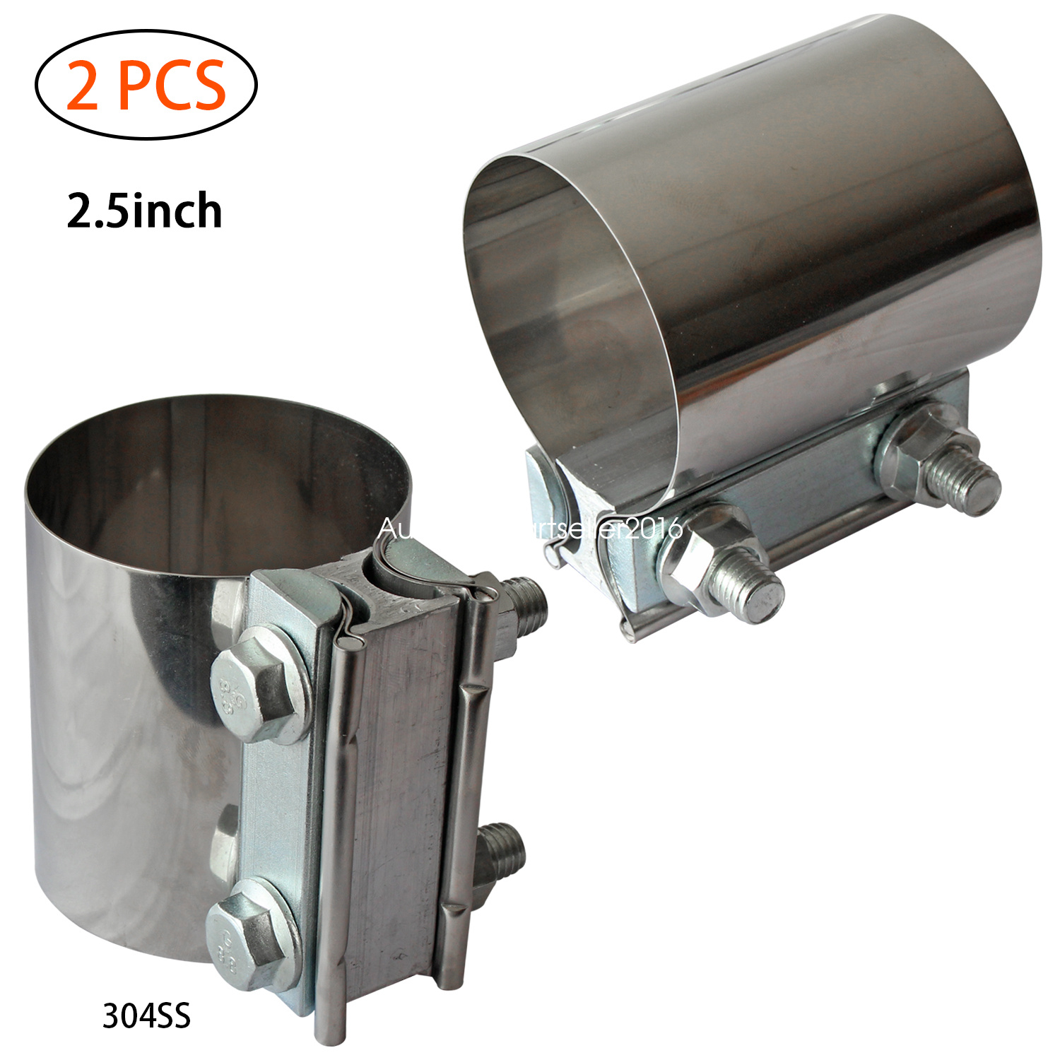 Stainless Butt Joint Exhaust Clamp Sleeve Band For Subaru 3/" Exhaust OD Pipe