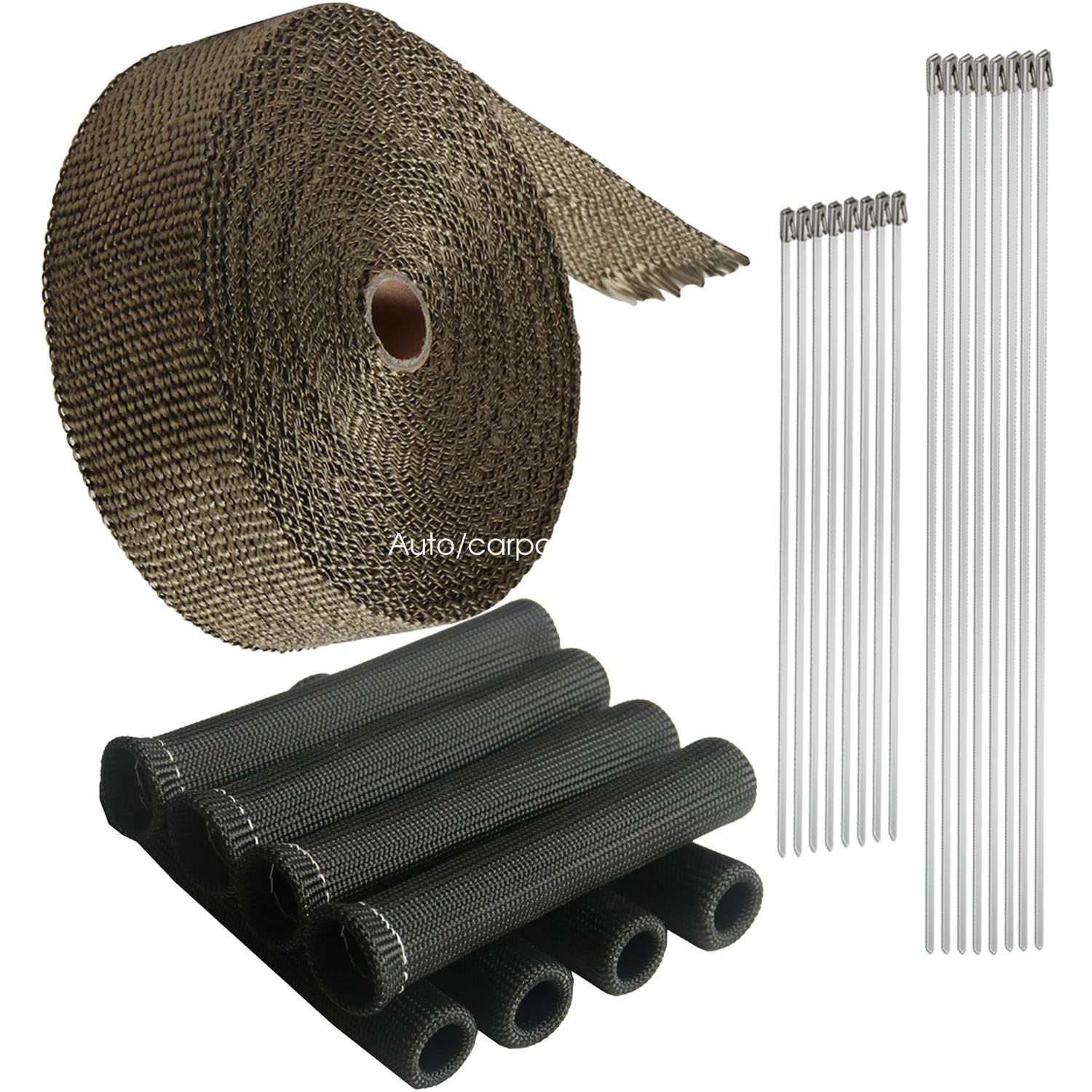 LEDAUT Spark Plug Heat Protector Insulating Fire Sleeve Spark Plug Wire Protector Black 8 Cyl