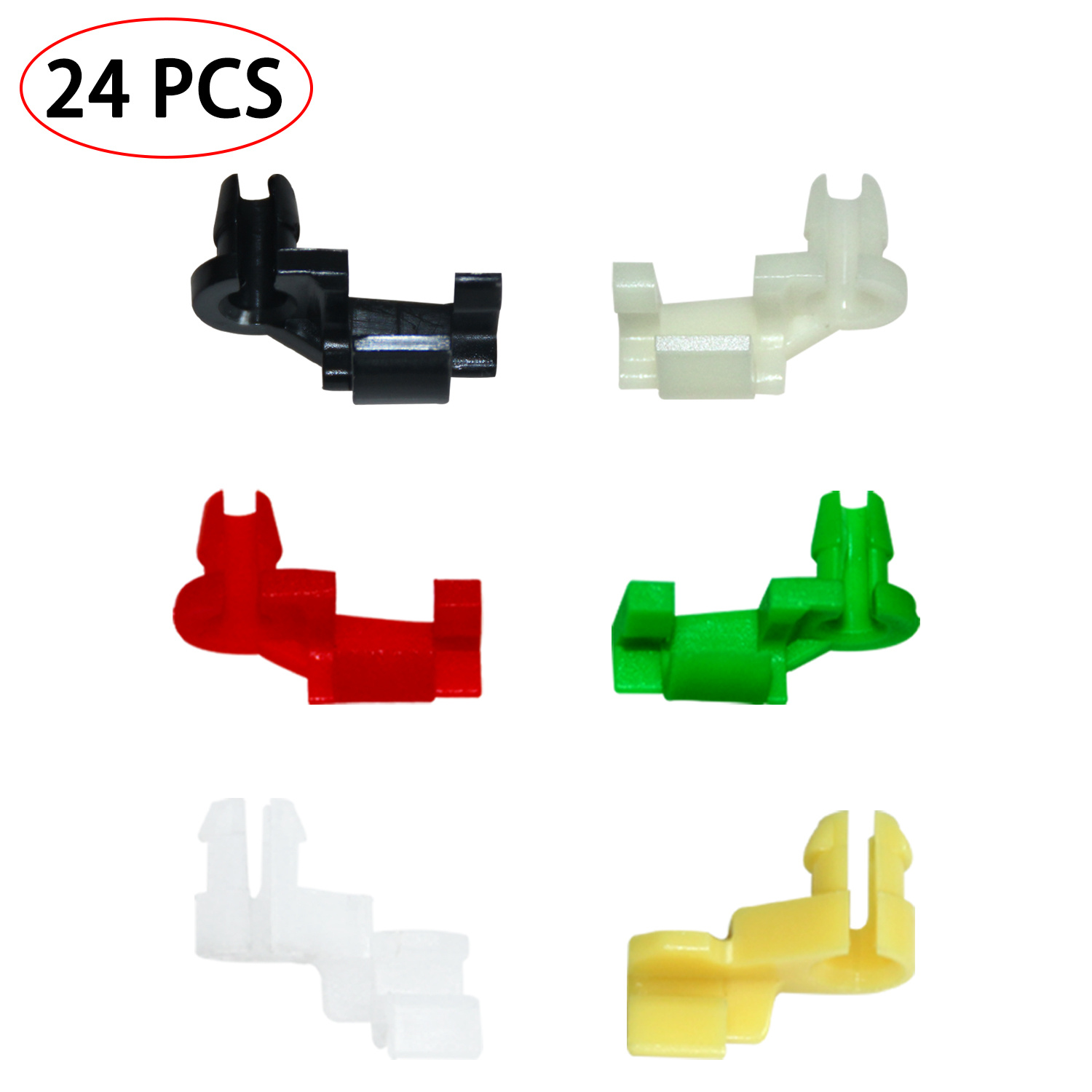 Car Plastic Rivets Door Lock Rod Clips 5 mm Rod Size 12 Pairs Push