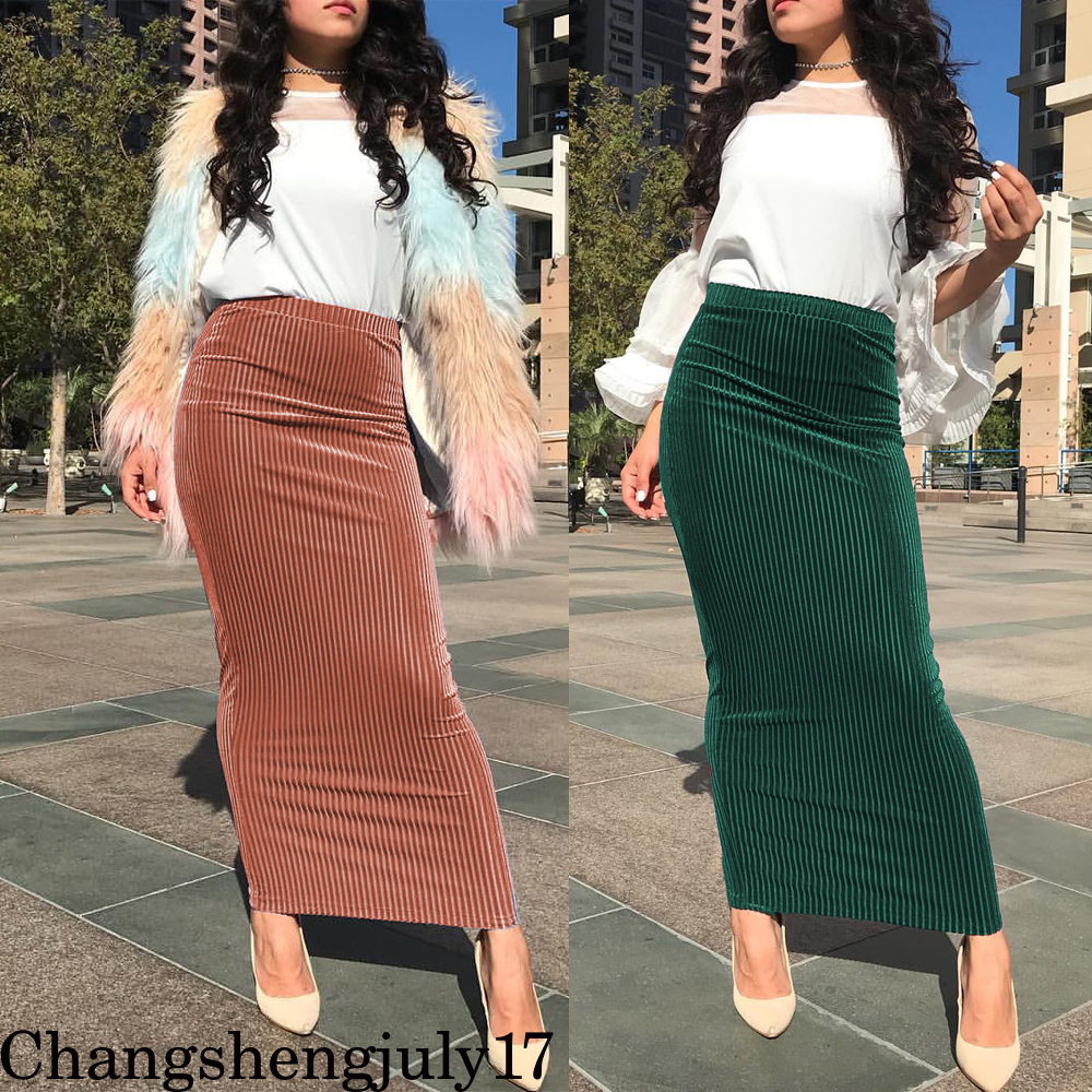 long maxi pencil skirt