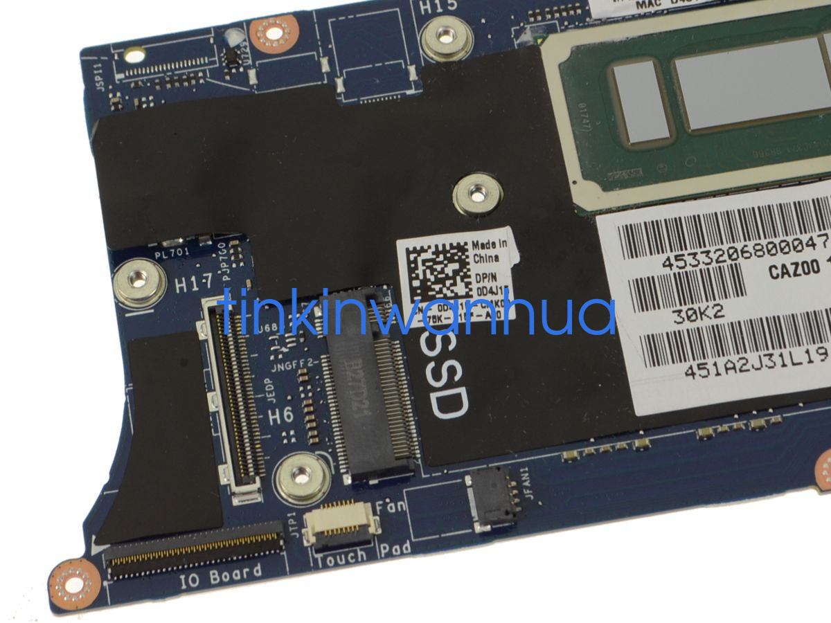 Dell XPS 13 9360 Motherboard (i7-7560U, 16GB RAM) – LA-D841P, Fully Tested