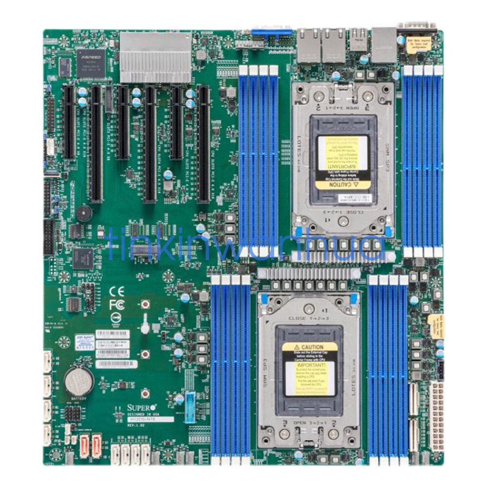 For Supermicro H12DSi-NT6 Dual AMD EPYC DDR4 EATX Server