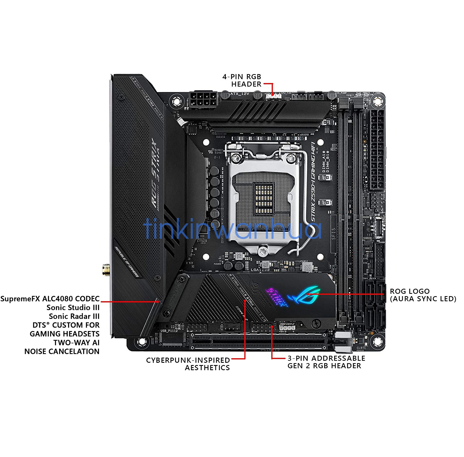 PCパーツ ASUS - ASUS STRIX Z590-I GAMING WIFI ROG STRIX Z590-I GAMING WIFI