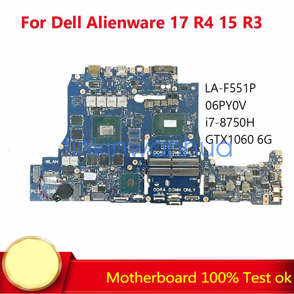 Scheda Madre Dell Alienware M17 / M15 Originale – Intel I7-8750H, GTX1660TI 6GB, TTKRP