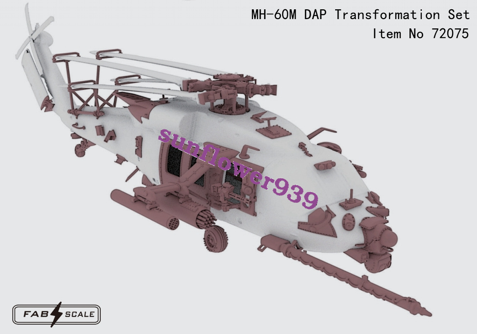 FAB FA72075 1/72 MH-60M DAP Transformation Set For hobbyboss