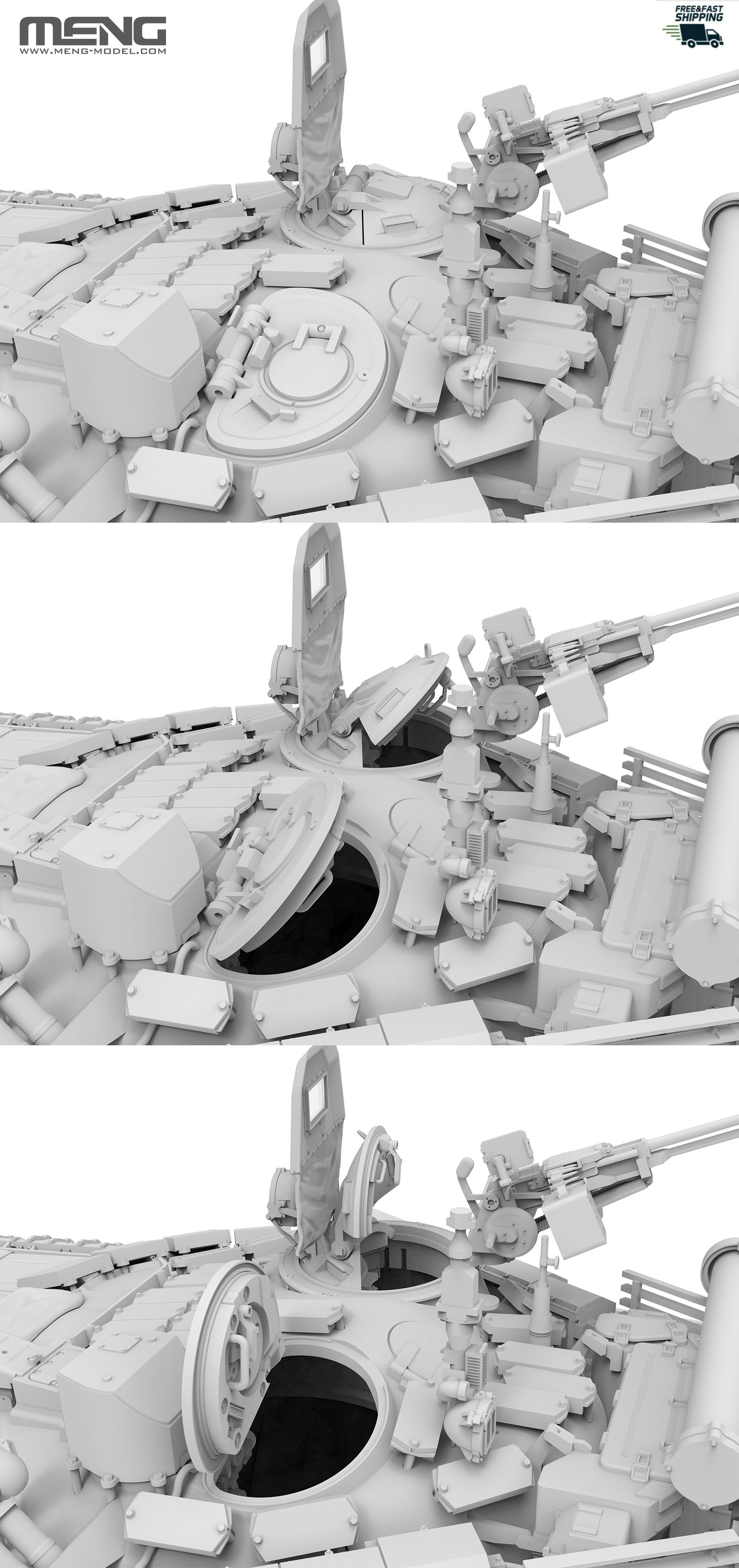 MENG 1/35 T-72B3M & V-84エンジン MNGSPS028 1:35 Meng Russian V-84 Tank Engine for T-72 Tank