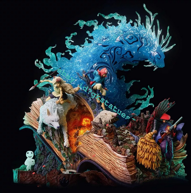 ZUOBAN Studio Princess Mononoke Resin Statue In Stock H44cm Led