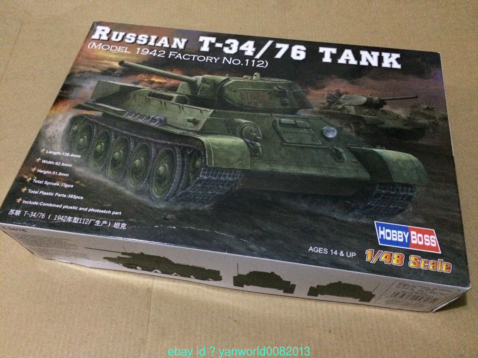 Russian T34//76 model 1942 1//48 Scale Hobby Boss 84806