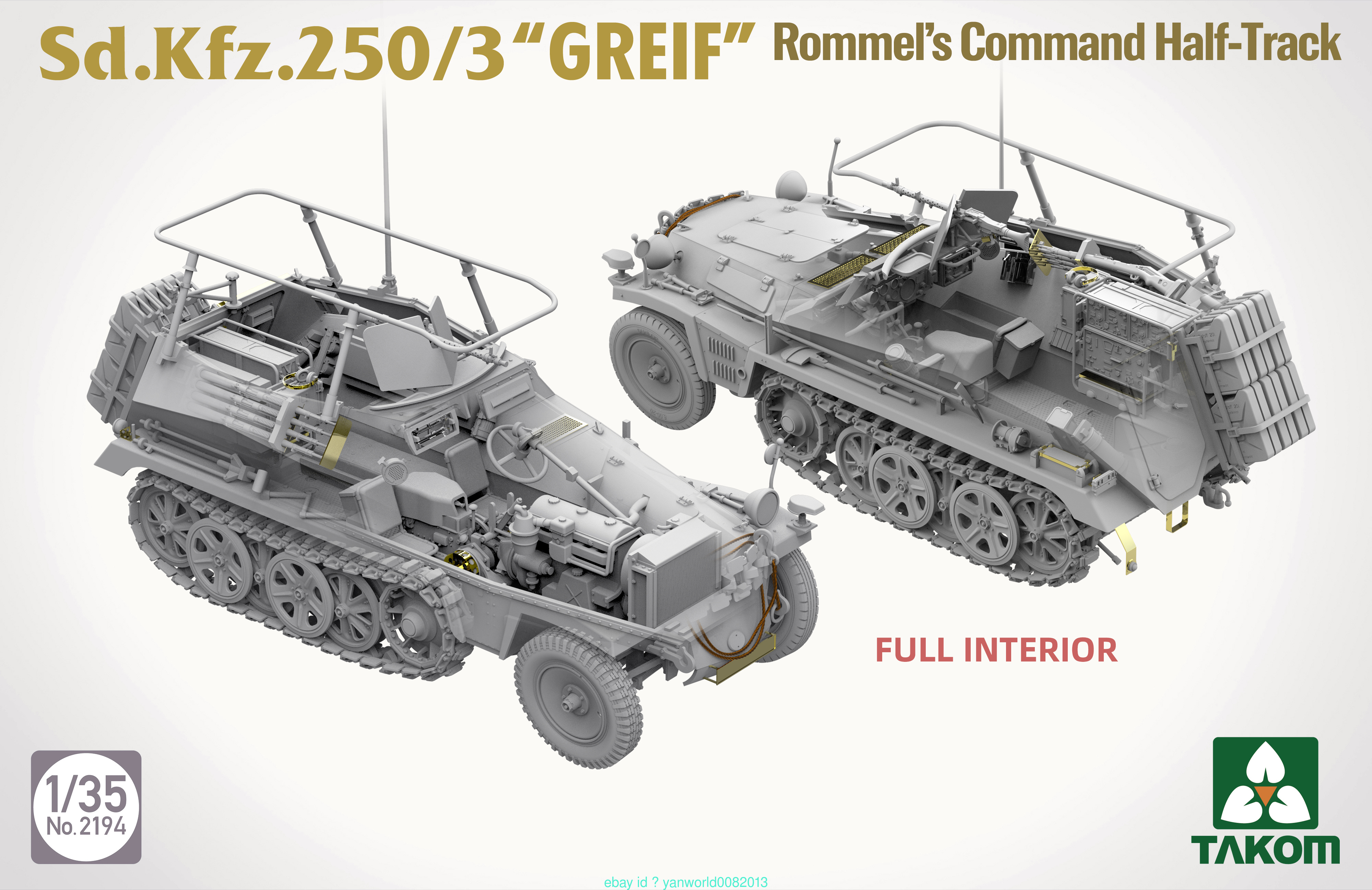 TAKOM 2194 1/35 Scale Sd.Kfz.250/3 Greif Half-Track Tank