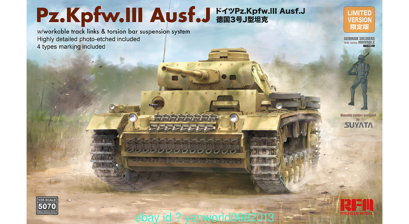 Ryefieldl Rm 5070 Pz Kpfw Ausf J 1 35 Tank New Ebay