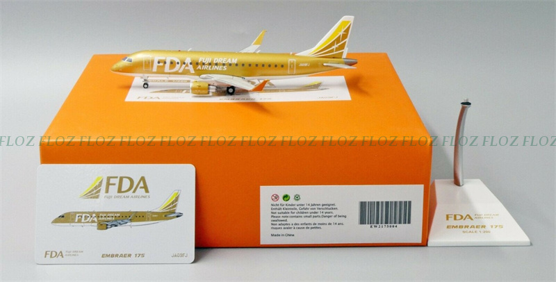 JC Wings Fuji Dream Airlines for EMBRAER Emb175 JA09FJ Gold Color