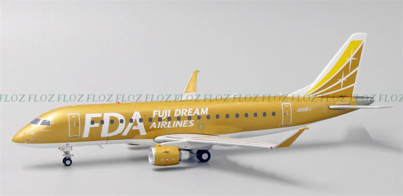 JC Wings Fuji Dream Airlines for EMBRAER Emb175 JA09FJ Gold Color