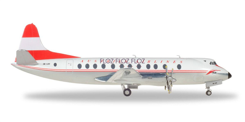 for Herpa for Austrian Airlines Vickers Viscount 800 OE-LAH