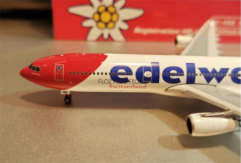 Swissair 航空機モデルセット Phoenix Switzerland Edelweiss Air for Airbus A340-300 HB-JMC